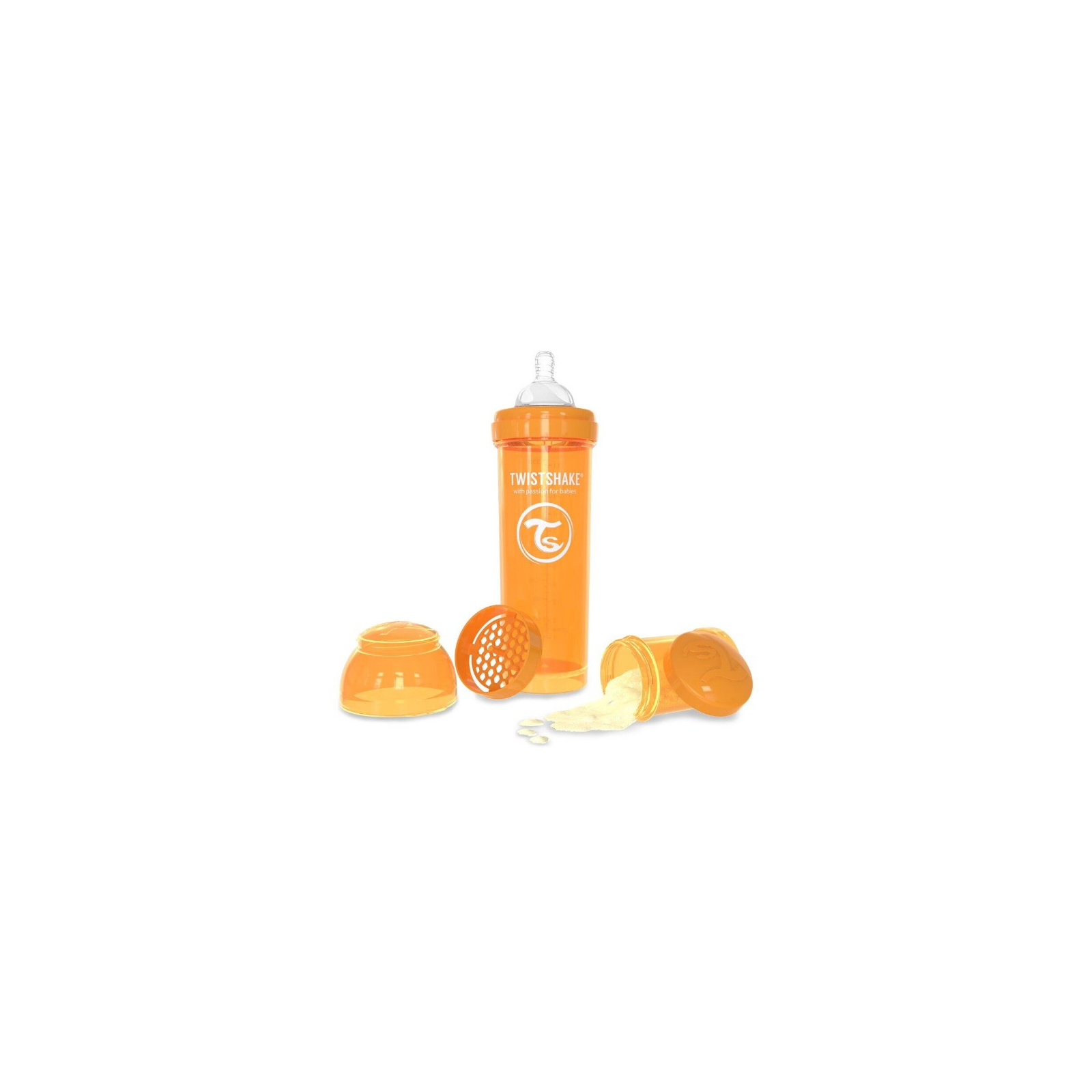 Бутылочка для кормления Twistshake антиколиковая 330 мл, оранжевая (24860) изображение 3