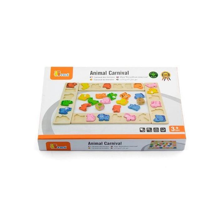 Развивающая игрушка Viga Toys Игра-сортер Карнавал животных (50450)