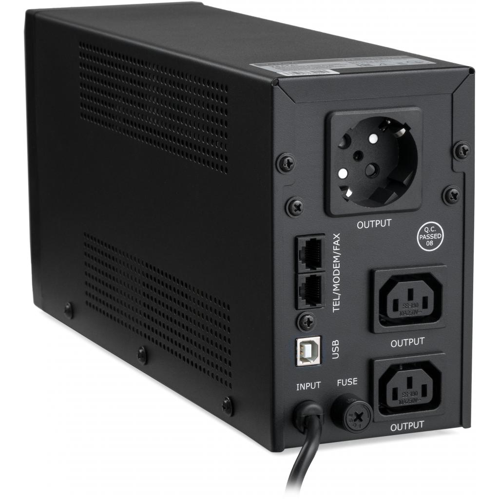 Пристрій безперебійного живлення Vinga LED 650VA metal case with USB (VPE-650PRMU) зображення 3