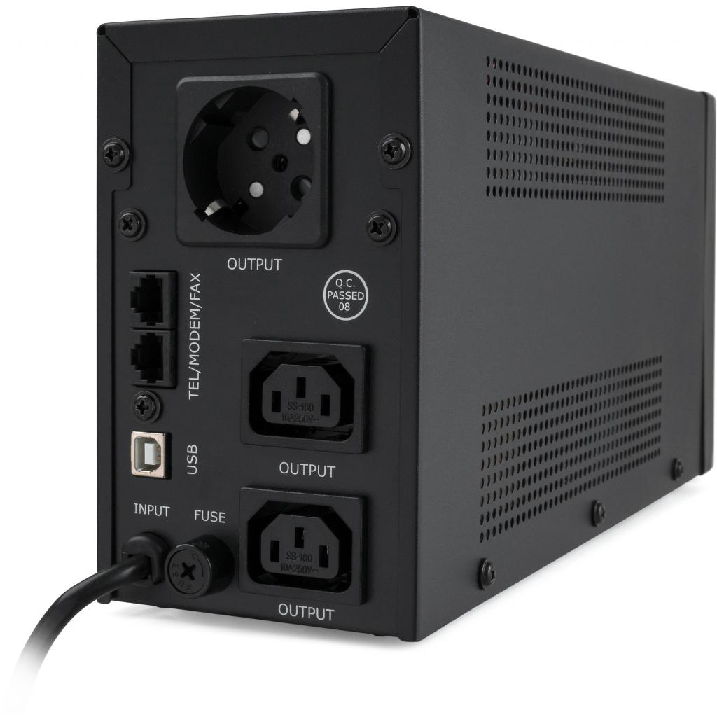 Пристрій безперебійного живлення Vinga LED 650VA metal case with USB (VPE-650PRMU) зображення 4