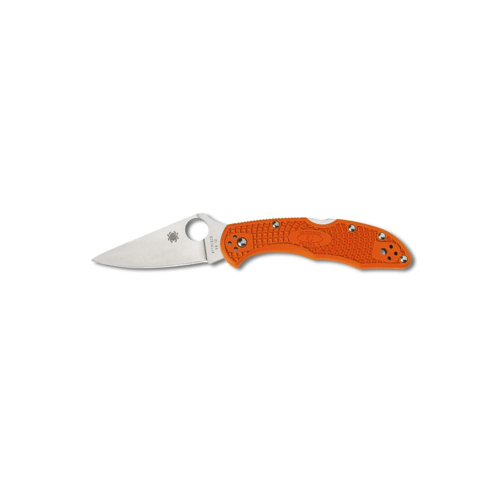 Нож Spyderco Delica 4 Flat Ground Orange (C11FPOR)