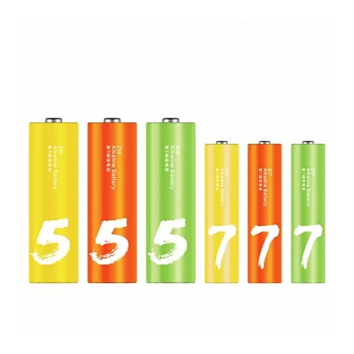 Батарейка ZMI AA ZI5 * 12 + AAA ZI7 * 12 Rainbow batteries set (Ф16358) зображення 2