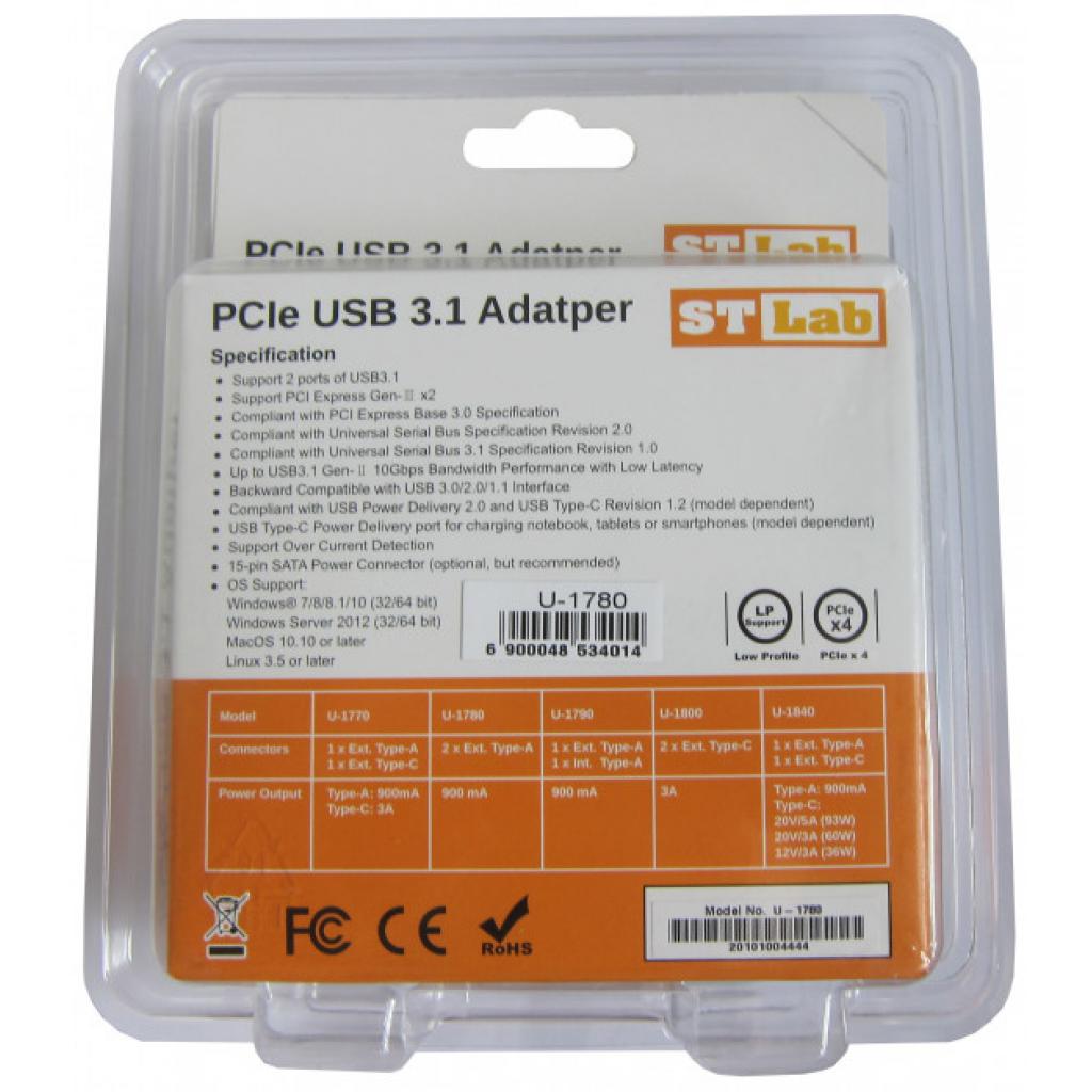 Контролер ST-Lab USB 3.1 Gen2 2x Type-A (up to 10 Gbit), PCI-E Gen-III x2+ LP (U-1780) зображення 6