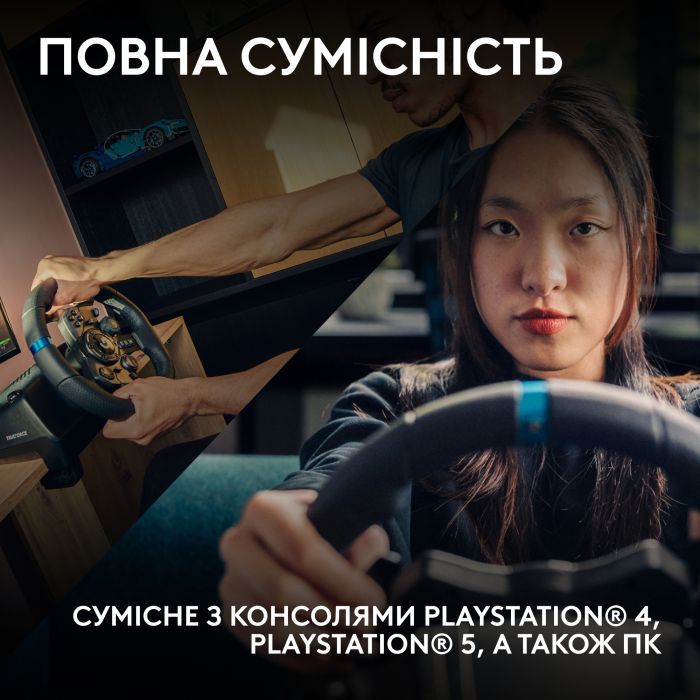 Руль Logitech G923 Racing Wheel and Pedals for PS4 and PC (941-000149) изображение 4