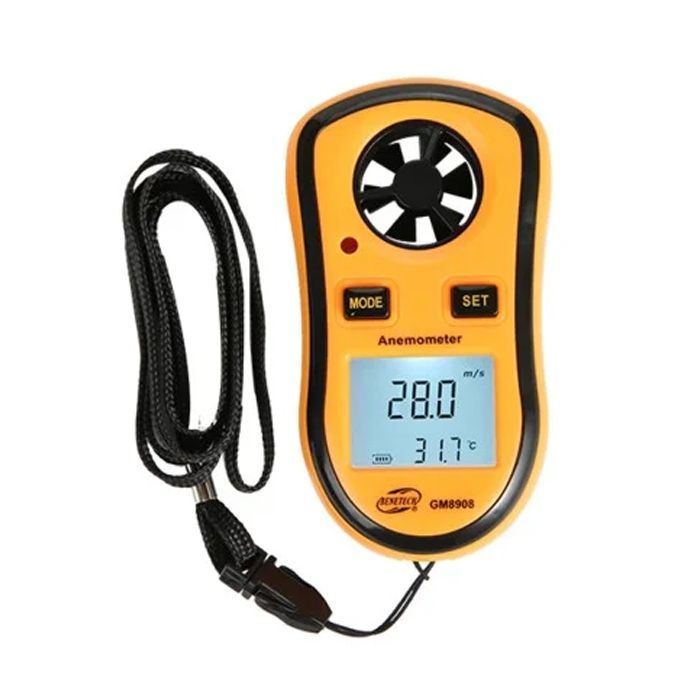 Анемометр Benetech цифровой крыльчатый 0,1-30м/с, -10-45°C (GM8908)