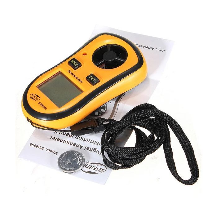 Анемометр Benetech цифровой крыльчатый 0,1-30м/с, -10-45°C (GM8908) изображение 2