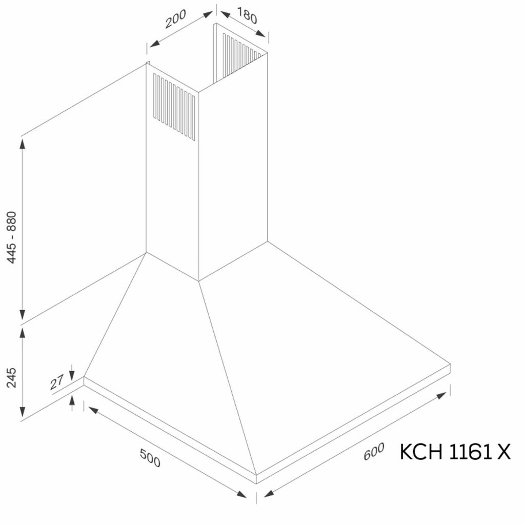 Витяжка кухонна Kernau KCH 1161 X зображення 2