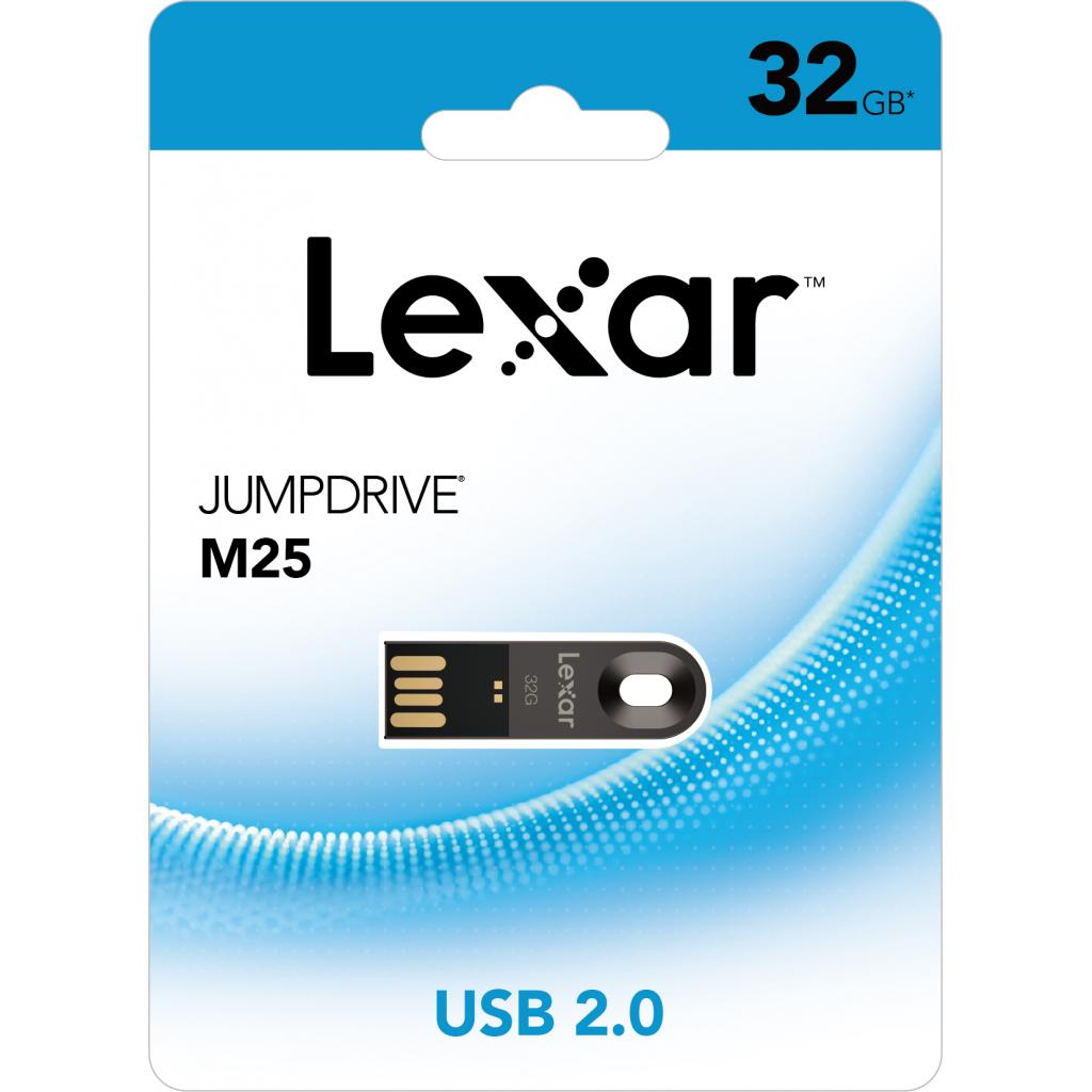 USB флеш накопичувач Lexar 32GB JumpDrive M25 Titanium Gray USB 2.0 (LJDM025032G-BNQNG) зображення 6