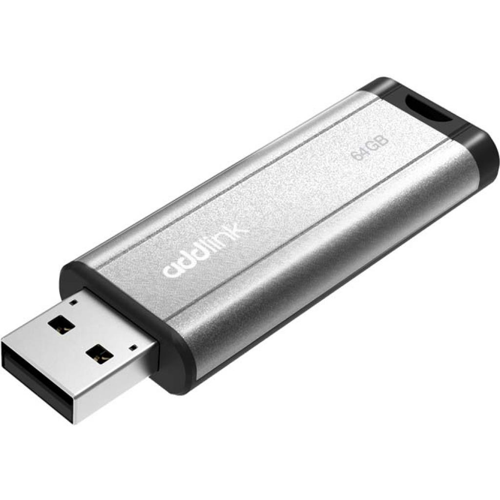 USB флеш накопитель AddLink 64GB U25 Silver USB 2.0 (ad64GBU25S2) изображение 2
