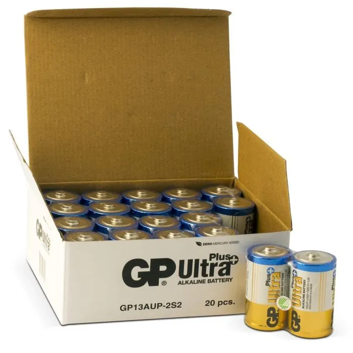 Батарейка Gp D GP Ultra Plus LR20 (Shrink) * 2 (13AUP21-S2 / 4891199219269) зображення 3
