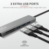Концентратор Trust HALYX FAST 3USB+CARD READER USB-C ALUMINIUM (24191_TRUST) изображение 6