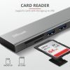 Концентратор Trust HALYX FAST 3USB+CARD READER USB-C ALUMINIUM (24191_TRUST) изображение 7