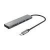 Концентратор Trust HALYX FAST 3USB+CARD READER USB-C ALUMINIUM (24191_TRUST)