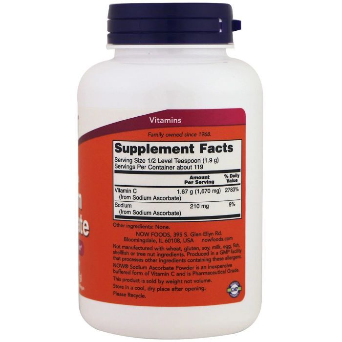 Вітамін Now Foods Аскорбат натрію, Sodium Ascorbat, порошок, 227 г (NOW-00760) зображення 2