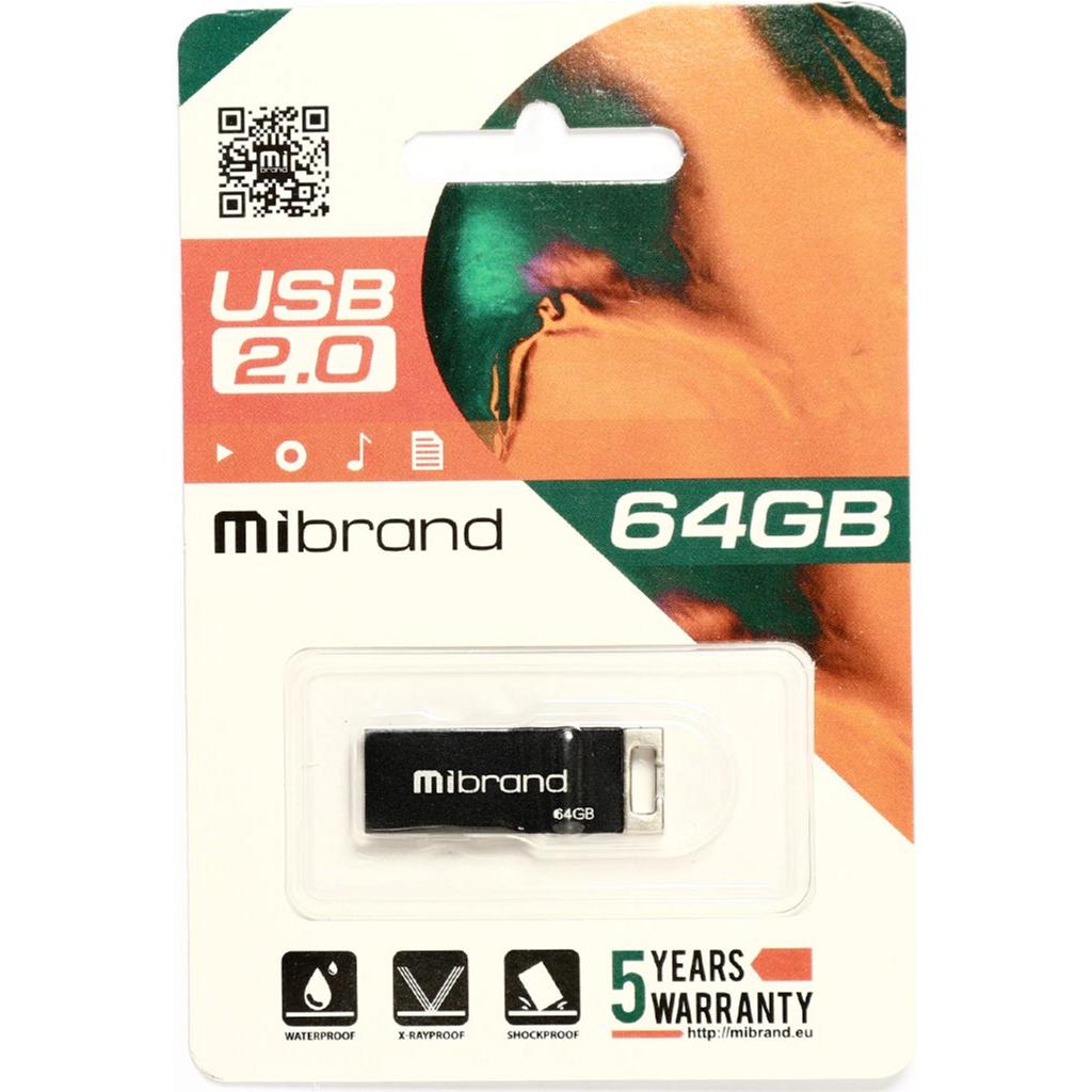 USB флеш накопитель Mibrand 32GB Сhameleon Black USB 2.0 (MI2.0/CH32U6B) изображение 2