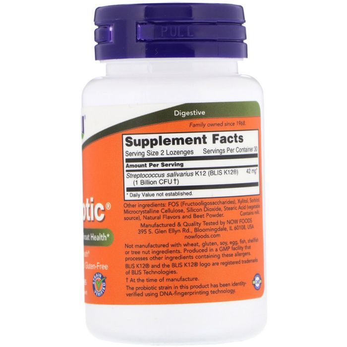 Пробіотики Now Foods Орал Пробиотики, OralBiotic, 60 леденцов (NOW-02921) зображення 2