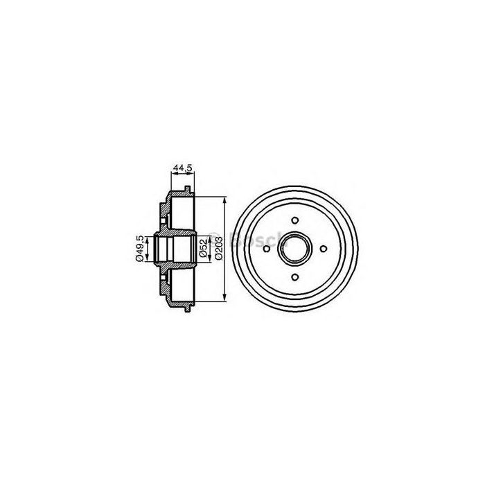 Тормозной барабан Bosch 0 986 477 149