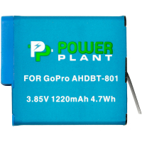 Фото - Акумулятор для камери Power Plant Акумулятор до фото/відео PowerPlant GoPro AHDBT-801 1220mAh  (декодирован)