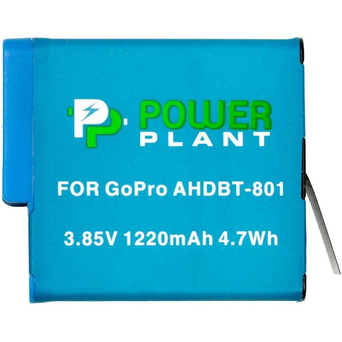 Аккумулятор к фото/видео PowerPlant GoPro AHDBT-801 1220mAh (декодирован) (CB970377)