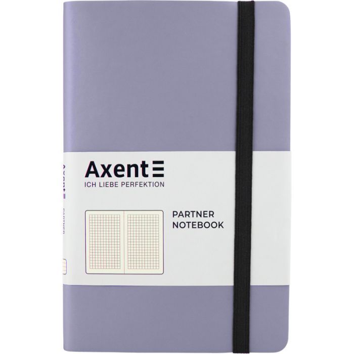Блокнот Axent Partner Soft, 125х195, 96л, клет, серебристый (8206-34-A)