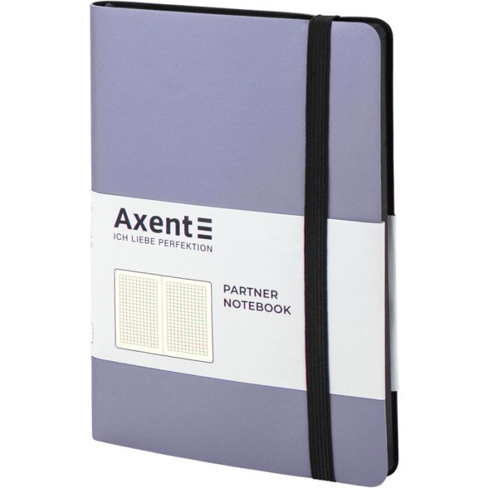 Блокнот Axent Partner Soft, 125х195, 96л, клет, серебристый (8206-34-A) изображение 2