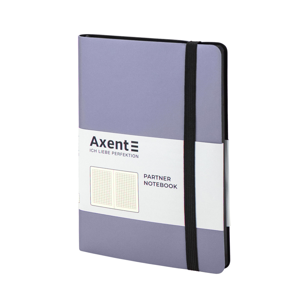 Блокнот Axent Partner Soft, 125х195, 96арк, кліт, сріблястий (8206-34-A) зображення 2