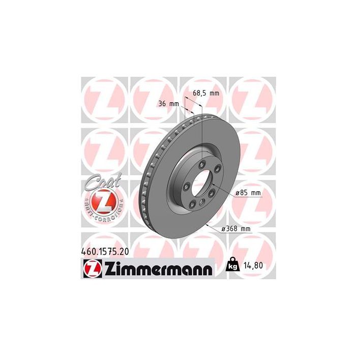 Тормозной диск ZIMMERMANN 460.1575.20