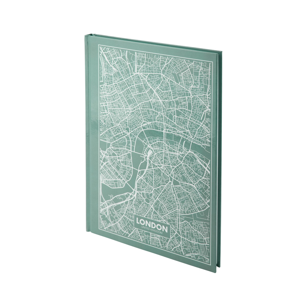 Книга записная Axent Maps London А4 в твердой обложке 96 листов в клетку Бирюзова (8422-516-A) изображение 3