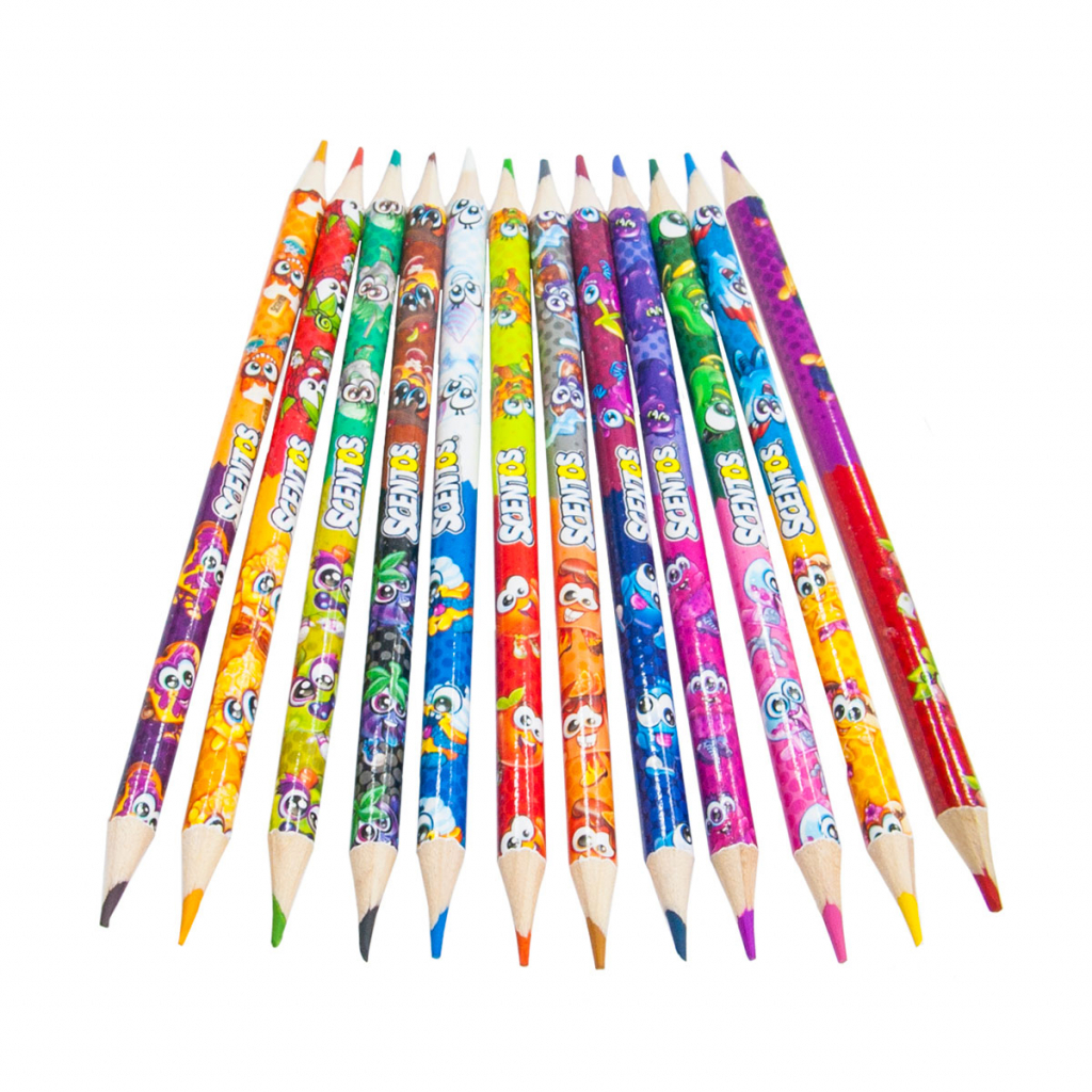 Олівці кольорові Scentos Подвійні веселощі 12 шт (49115) зображення 3