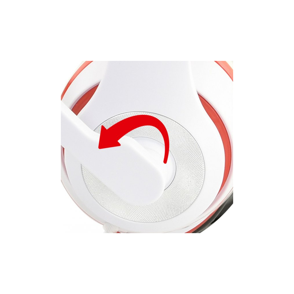 Навушники Gembird MHS-03 White/Red/Black (MHS-03-WTRDBK) зображення 3