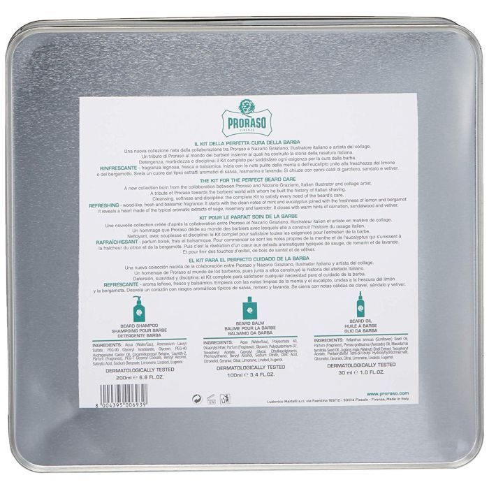 Набір косметики Proraso Refresh для догляду за бородою (8004395006939) зображення 4