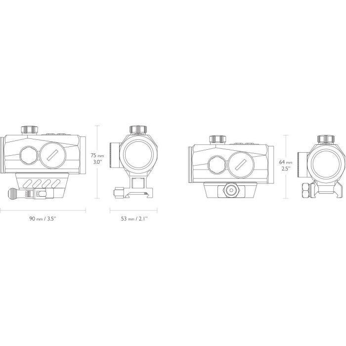 Коліматорний приціл Hawke Endurance RD 1x30, QR high/low weaver 3 MOA dot (12128) зображення 3