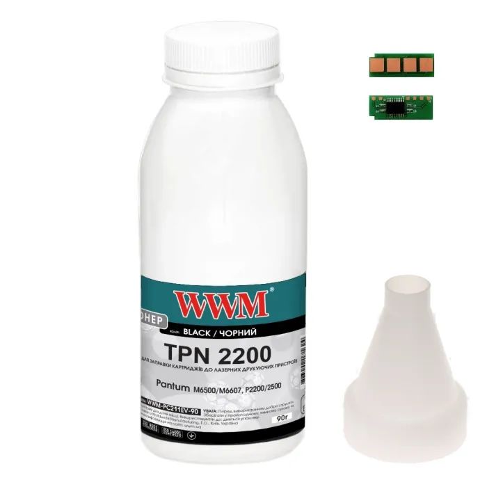 Тонер Pantum M6500/M6607, P2200/2500, 90г Black, chip WWM (TC-PC-211RB-WWM) изображение 2