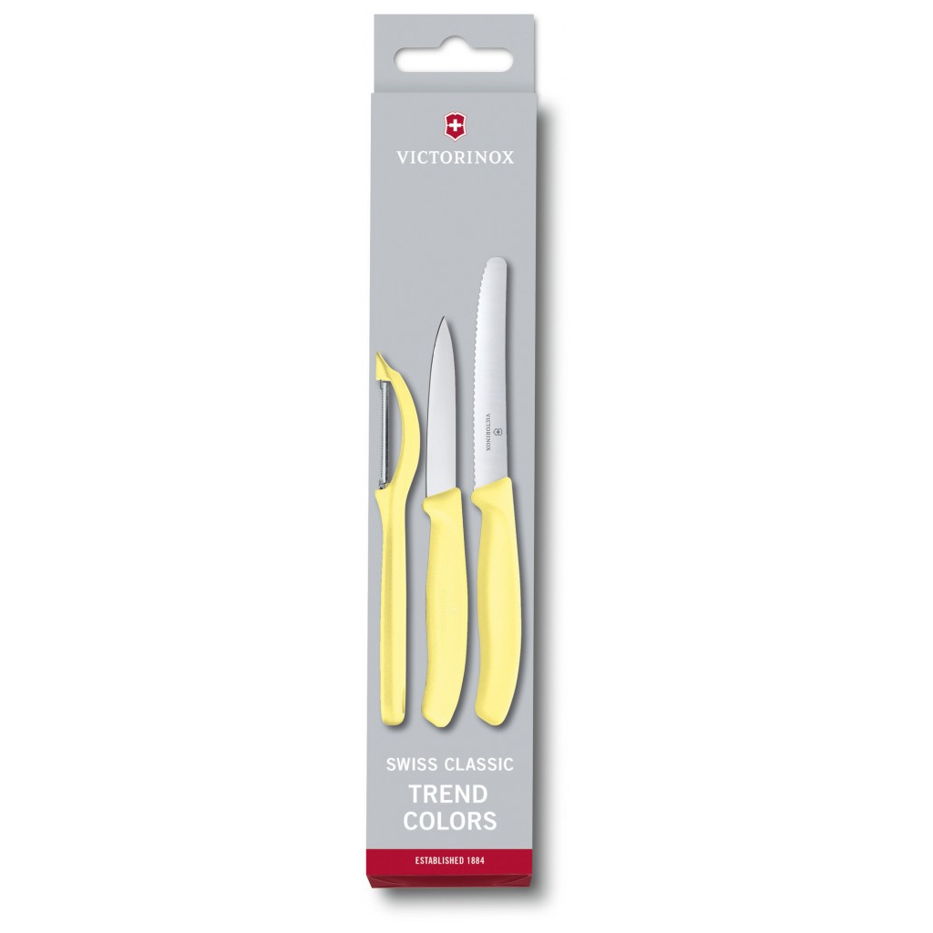 Набір ножів Victorinox SwissClassic Paring Set 3 шт Universal Yellow (6.7116.31L82)
