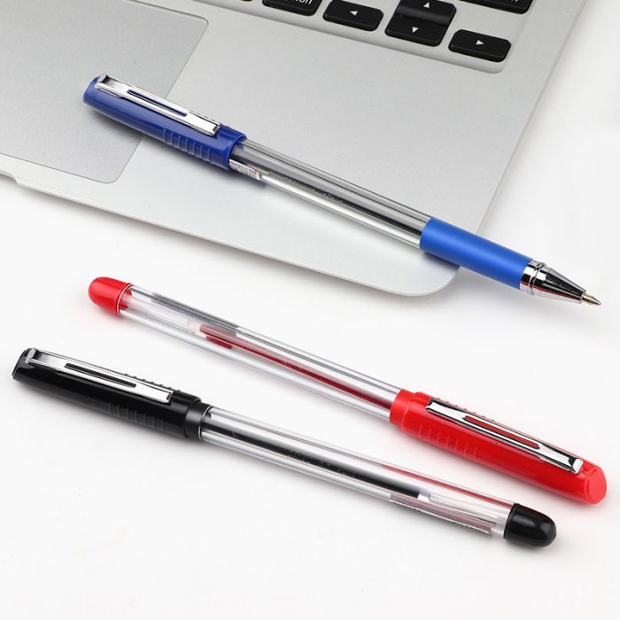 Ручка масляна Baoke 0.7 мм, з грипом синя Elite (PEN-BAO-B30-BL) зображення 3