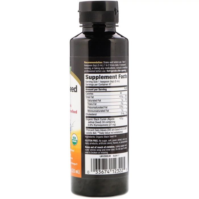 Травы Nature's Way Органическое масло семян черного тмина, Black Seed Oil235 м (NWY-12322) изображение 2
