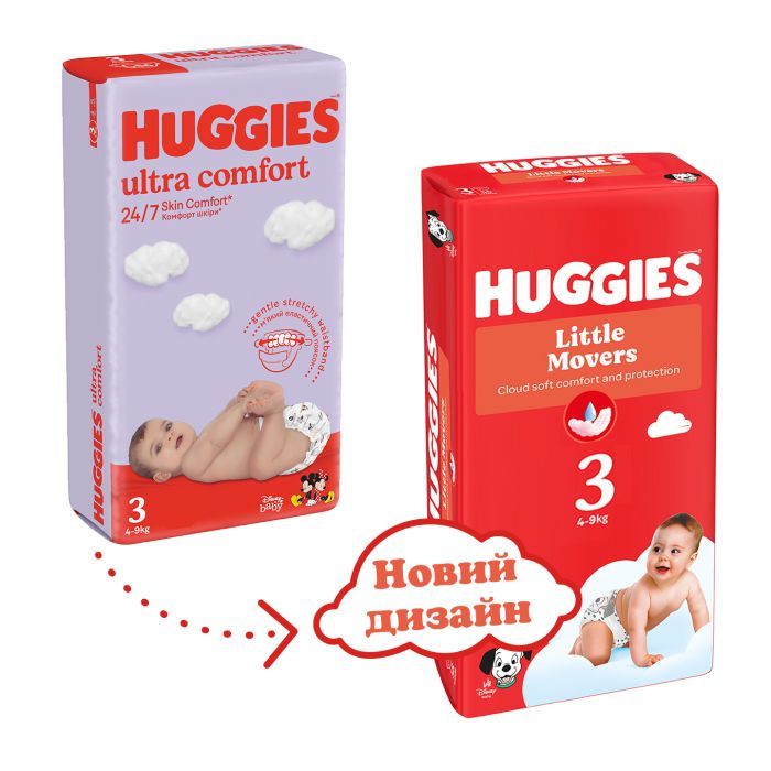 Подгузники Huggies Little Movers 3 (5-9 кг) Mega 78 шт (5029053548760) изображение 3