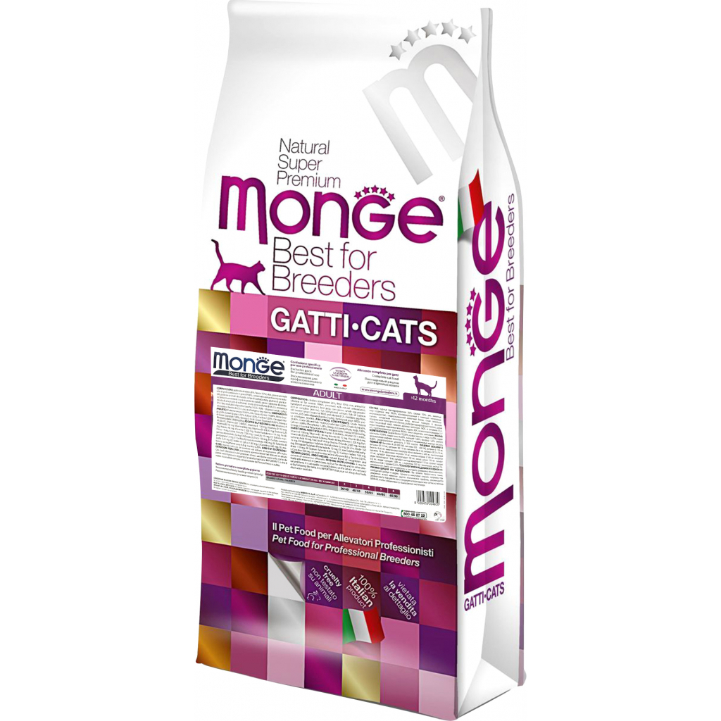 Сухий корм для кішок Monge Cat Adult зі смаком курки та рису 10 кг (8009470004800)