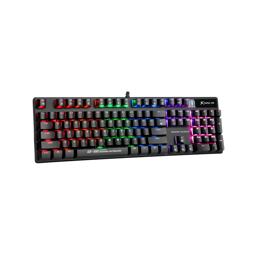 Клавіатура Xtrike ME GK-980 6 colors-LED Mechanical Red Switch USB Black (GK-980) зображення 3
