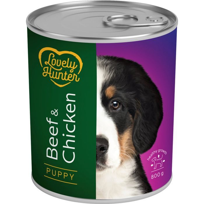 Консервы для собак Lovely Hunter Puppy Beef and Chicken 800 г (LHU45351)
