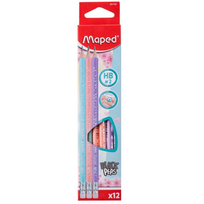 Олівець графітний Maped BLACK PEPS, HB, з ластиком, PASTEL (MP.851730) зображення 2