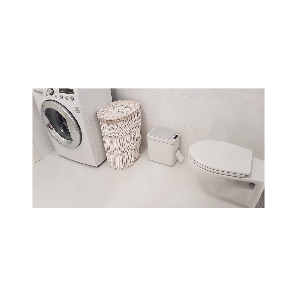 Контейнер для мусора JAH сенсорный прямоугольный для туалетной бумаги белый 7 л (6407) изображение 10