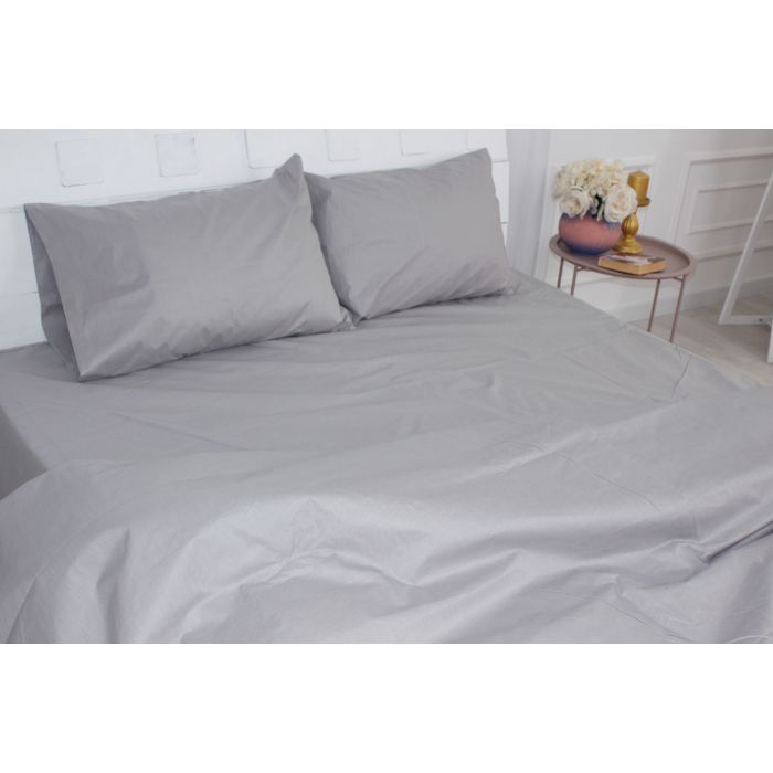 Постільна білизна MirSon Бязь Premium Light Gray 175х210 (2200000949134) зображення 4