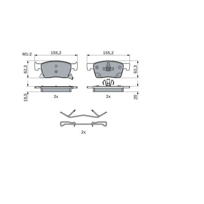 Гальмівні колодки Bosch 0 986 424 329