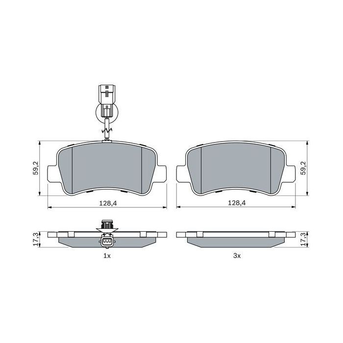 Гальмівні колодки Bosch 0 986 494 500 зображення 3