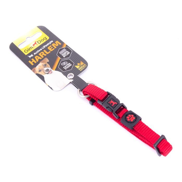 Нашийник для тварин GimDog Harlem нейлон 46-66 см/25 мм червоний (8009632058702) зображення 2