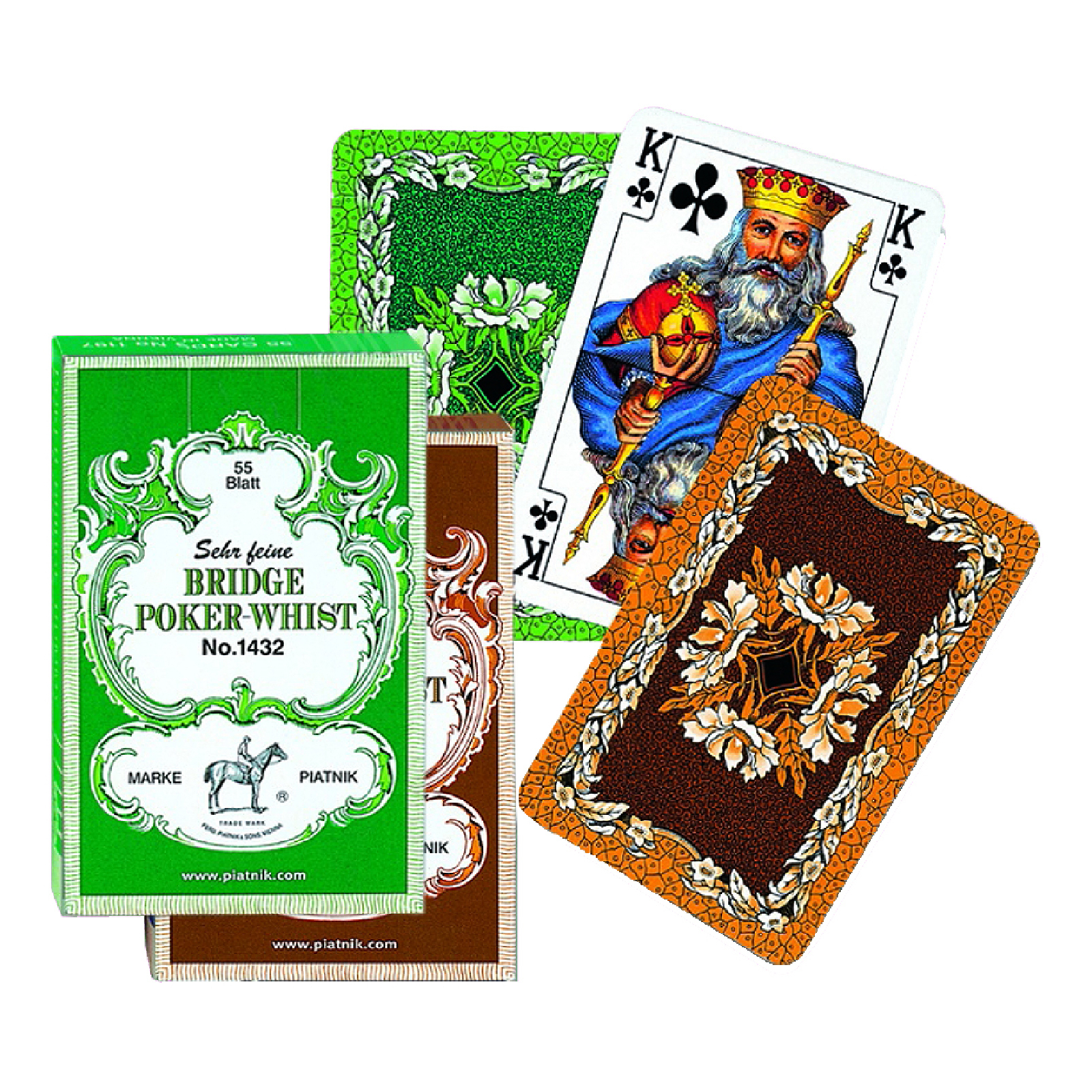 Карты игральные Piatnik Бридж-Покер-Вист 1 колода х 55 карт (PT-143212)