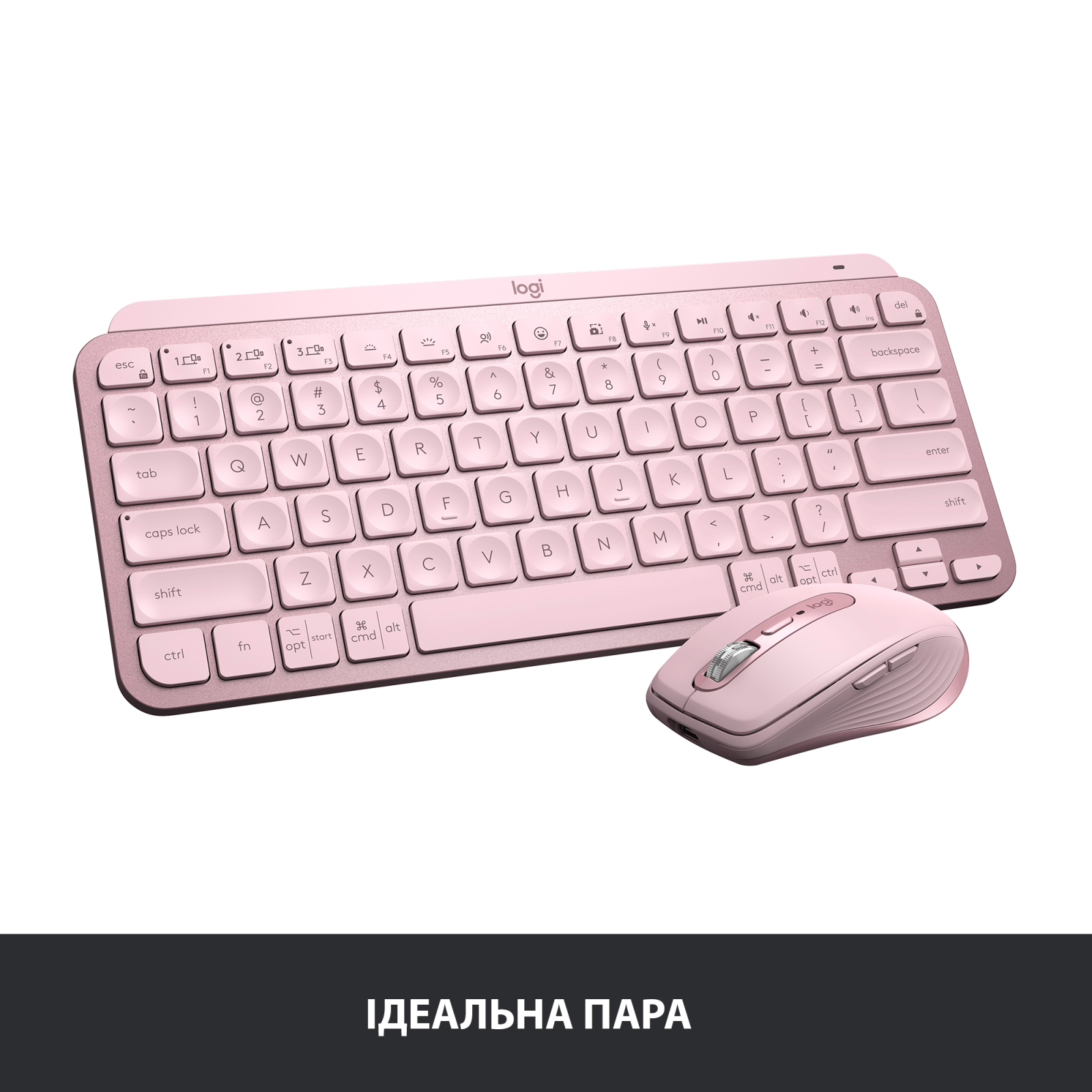 Клавіатура Logitech MX Keys Mini Wireless Illuminated UA Pale Grey (920-010499) зображення 10