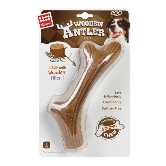 Игрушка для собак GiGwi Wooden Antler Рог жевательный L (2343) изображение 2