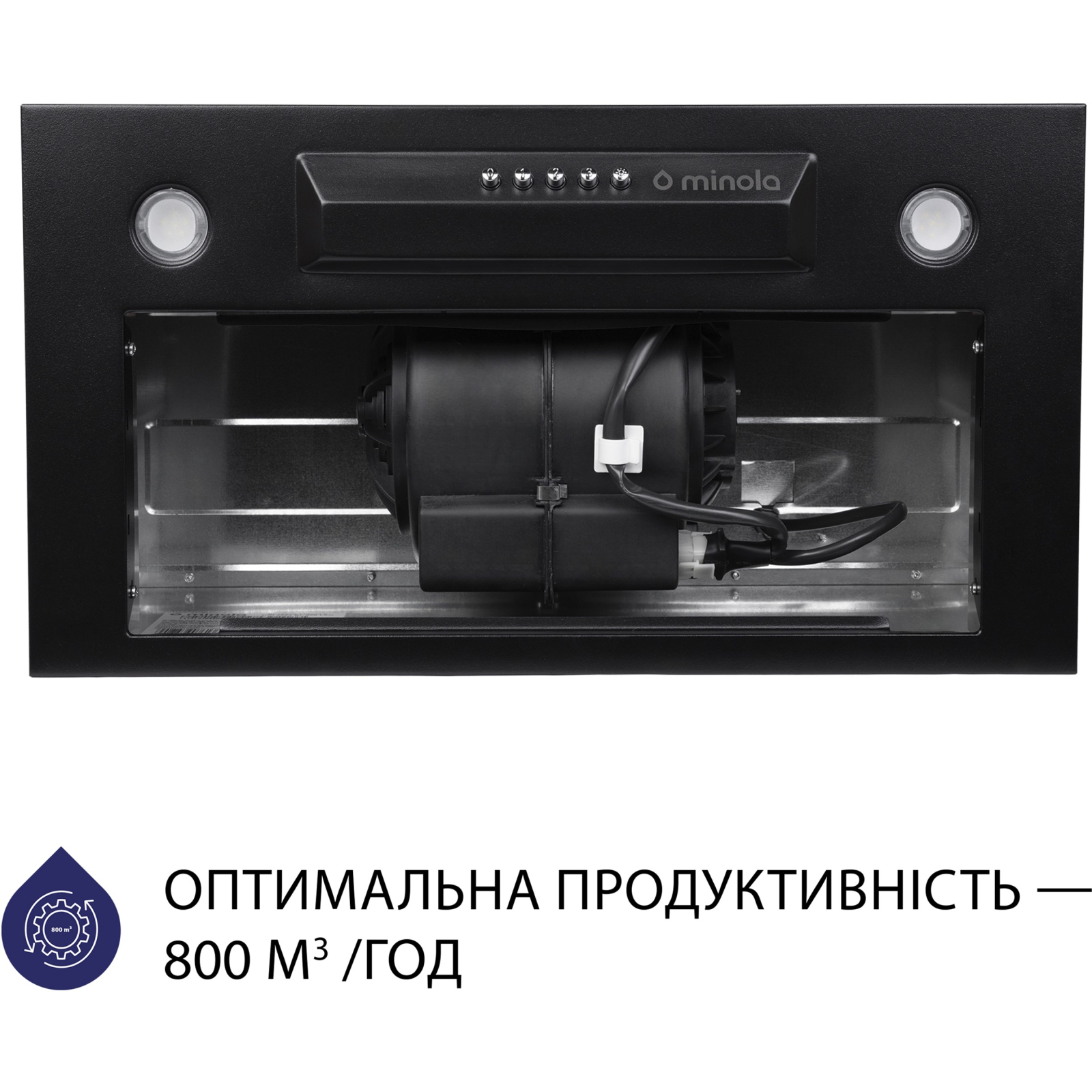 Витяжка кухонна Minola HBI 5324 BL 800 LED зображення 3
